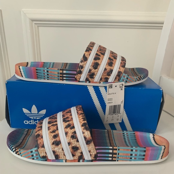 adidas Shoes - Adidas Adilette Slides Brazilian Dance Leopard NEW